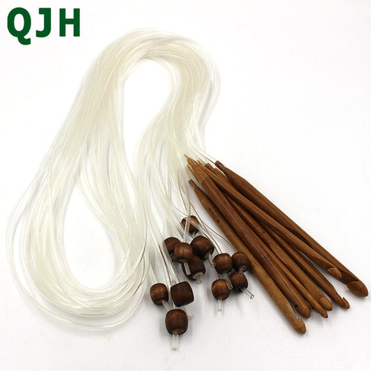 Natural Bamboo Flexible Afghan Tunisian Carpet Crochet Hooks