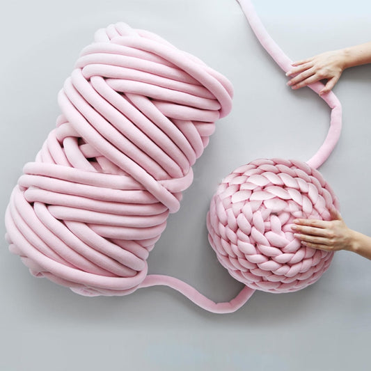 Pink Bulky chunky yarn for hand knitting Crochet