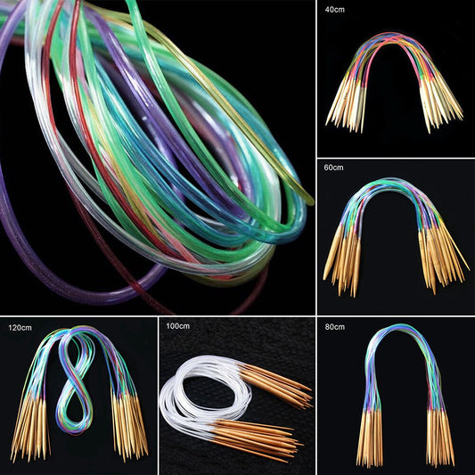 Knitting Needles Multicolored tubes
