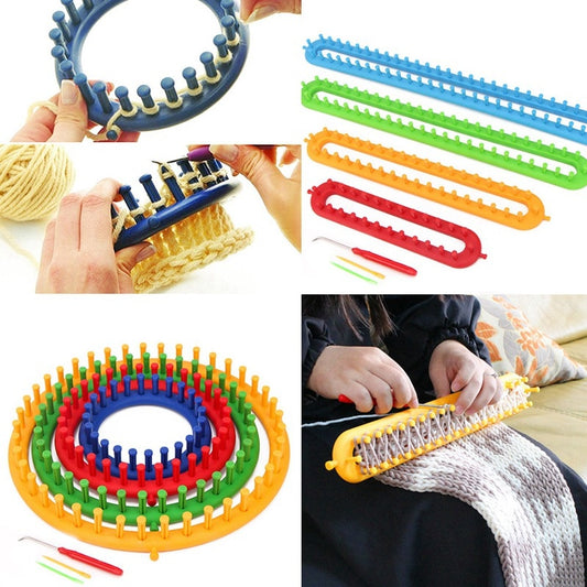 DIY Knitting Knitting Machine Plastic Round Square Hat Knitting Tool Hat Scarf Knitting Machine Knitting Crochet Sewing Tool