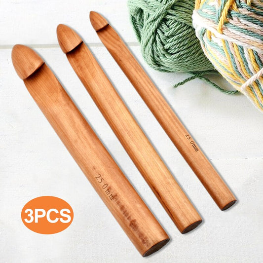 Large Bamboo Crochet Hooks